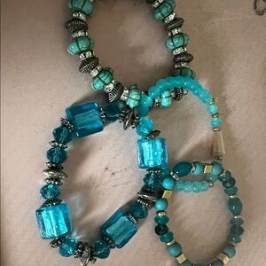 Turquoise Beaded Bracelet Set